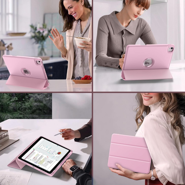 MoKo Apple iPad Air M2 Smart Cover Klf (13 in)-Light Pink 