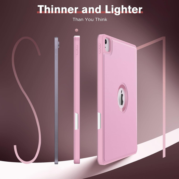 MoKo Apple iPad Air M2 Smart Cover Klf (13 in)-Light Pink 