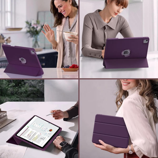 MoKo Apple iPad Air M2 Smart Cover Klf (13 in)-Dark Purple 