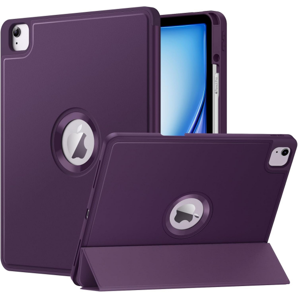 MoKo Apple iPad Air M2 Smart Cover Klf (13 in)-Dark Purple 