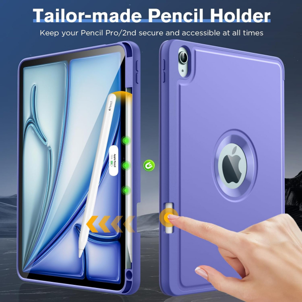 MoKo Apple iPad Air M2 Smart Cover Klf (11 in)-Lavender 
