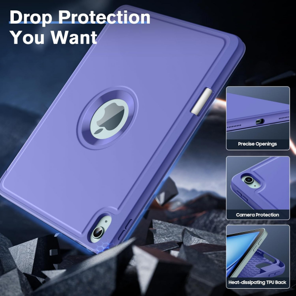 MoKo Apple iPad Air M2 Smart Cover Klf (11 in)-Lavender 