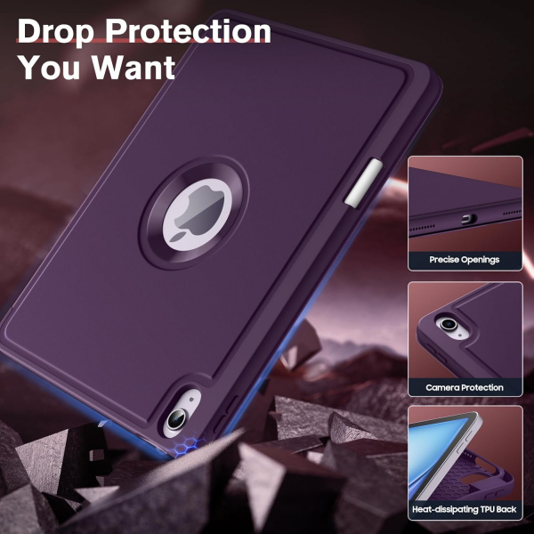 MoKo Apple iPad Air M2 Smart Cover Klf (11 in)-Dark Purple 