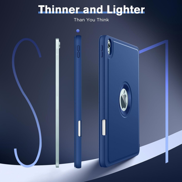 MoKo Apple iPad Air M2 Smart Cover Klf (11 in)-Navy Blue 