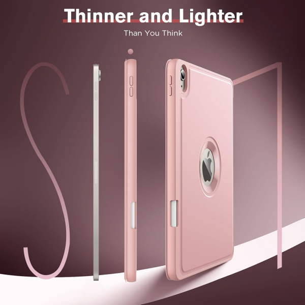 MoKo Apple iPad Air M2 Smart Cover Klf (11 in)-Rose Gold 