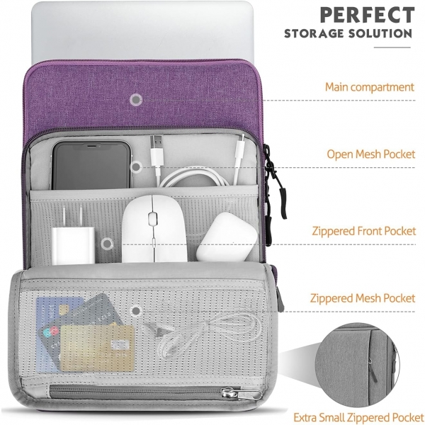 MoKo Carrying MacBook Pro Laptop antas(13-14 in) -Purple