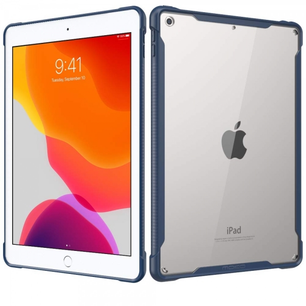 MoKo iPad Şeffaf Kılıf (10.2 inç)(7.Nesil)-Navy