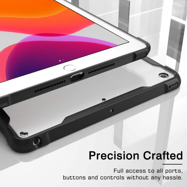MoKo iPad Şeffaf Kılıf (10.2 inç)(7.Nesil)-Black