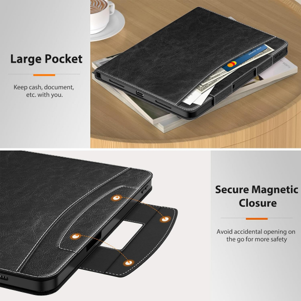 MoKo Deri Folyo iPad Air 6.Nesil Klf (11 in)-Black