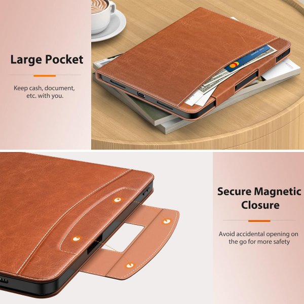 MoKo Deri Folyo iPad Air 6.Nesil Klf (11 in)-Brown