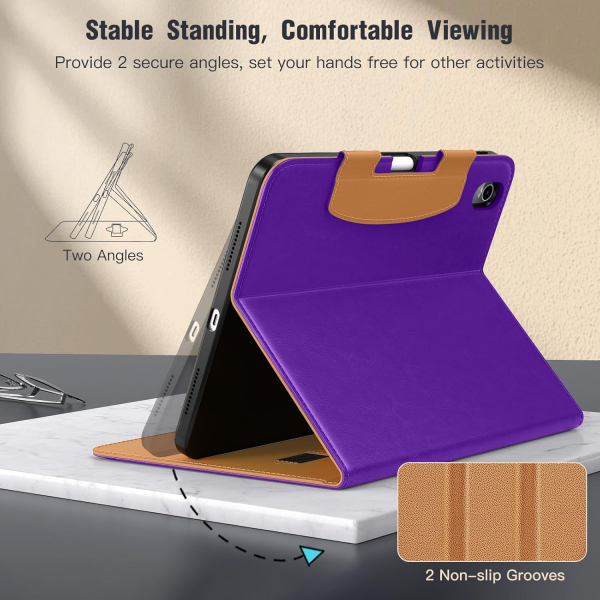 MoKo Apple iPad A16 Deri Folyo Klf (11 in)-Purple