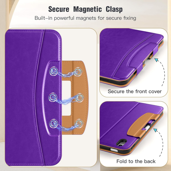 MoKo Apple iPad A16 Deri Folyo Klf (11 in)-Purple