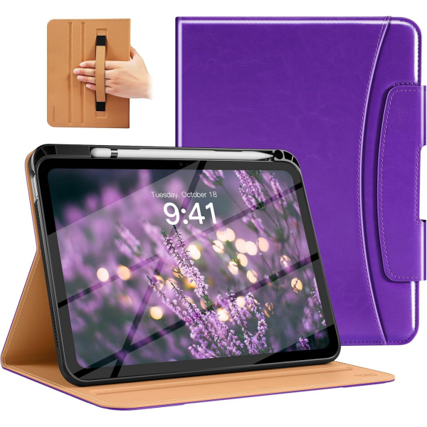 MoKo Apple iPad A16 Deri Folyo Klf (11 in)-Purple