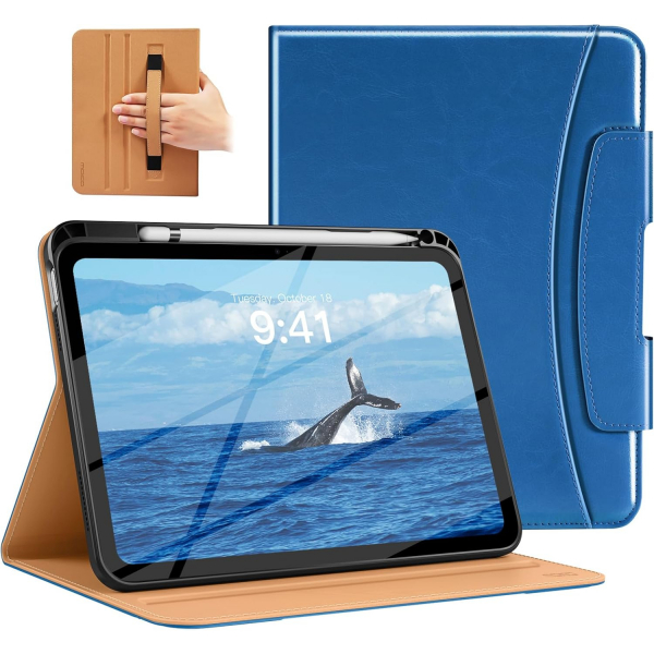 MoKo Apple iPad A16 Deri Folyo Klf (11 in)-Abyss Blue