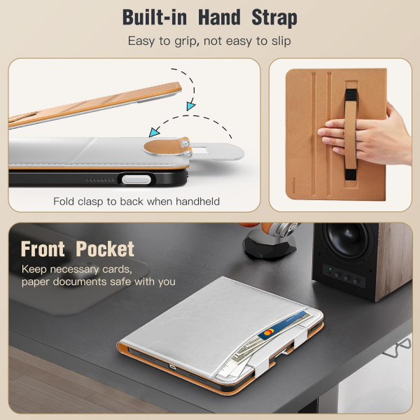 MoKo Apple iPad A16 Deri Folyo Klf (11 in)-White