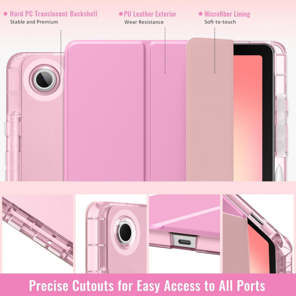 MoKo Galaxy Tab S10 Lite Standl Klf-Flowers Pink