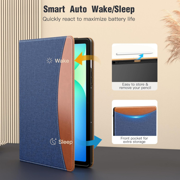 MoKo Galaxy Tab S10 Lite Standl Klf-Blue Brown