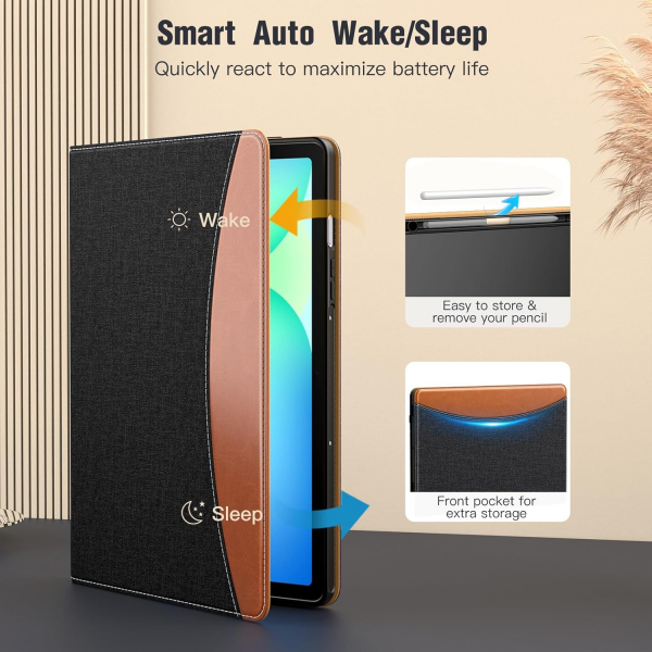 MoKo Galaxy Tab S10 Lite Standl Klf-Black Brown