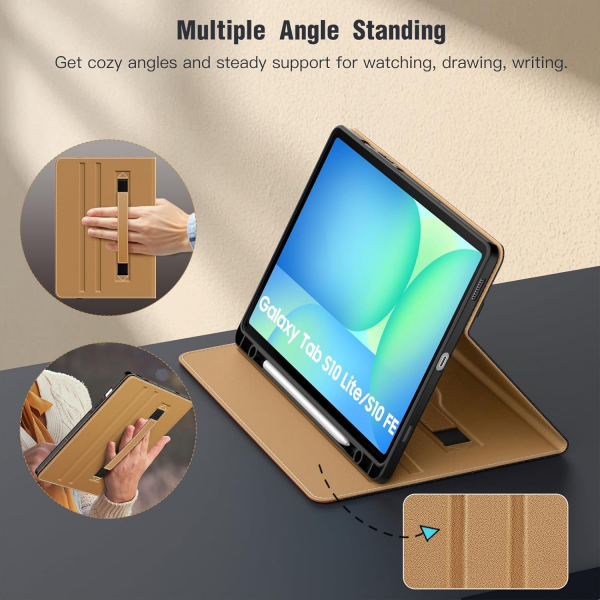MoKo Galaxy Tab S10 Lite Standl Klf-Black Brown