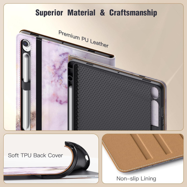 MoKo Galaxy Tab S10 Lite Standl Klf-Marble Purple