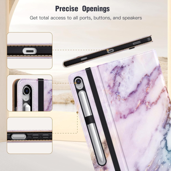 MoKo Galaxy Tab S10 Lite Standl Klf-Marble Purple