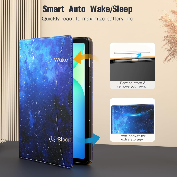 MoKo Galaxy Tab S10 Lite Standl Klf-Blue Starry Sky