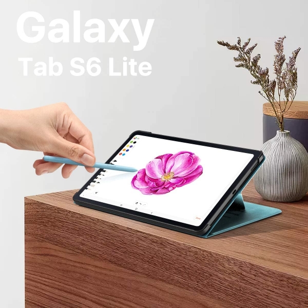 MoKo Galaxy Tab S6 Lite Kalem Blmeli Klf (10.4 in)-Mint
