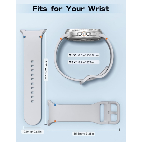 MoKo Samsung Galaxy Watch 8 40mm Kay -Light Gray