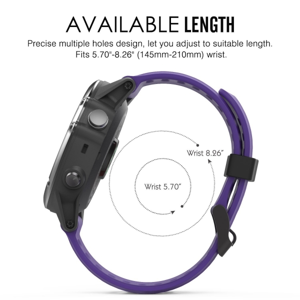 MoKo Garmin Fenixx 3 / Fenixx 5X Silikon Kay-Purple