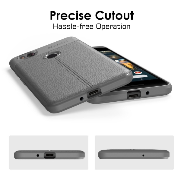 MoKo Google Pixel 2 Deri Bumper K�l�f-Grey