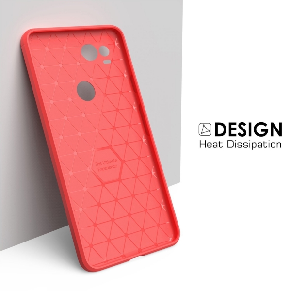 MoKo Google Pixel 2 Deri Bumper K�l�f-Red