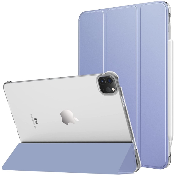 MoKo nce Kalem Blmeli iPad Pro Klf (11 in)-Lavender Purple