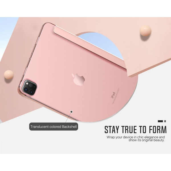 MoKo nce Kalem Blmeli iPad Pro Klf (11 in)-Rose Gold