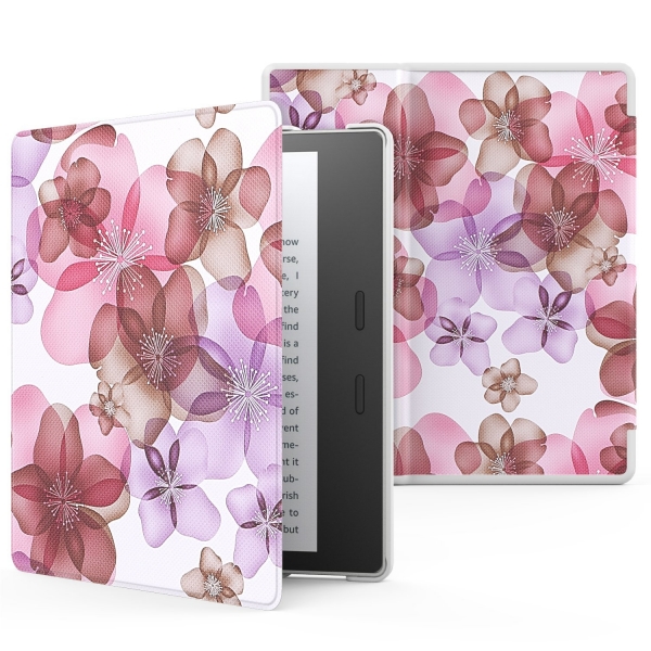 MoKo Kindle Oasis Shell Klf (7 in)-Z-Floral Purple