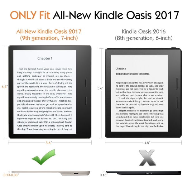 MoKo Kindle Oasis Shell Klf (7 in)-Black