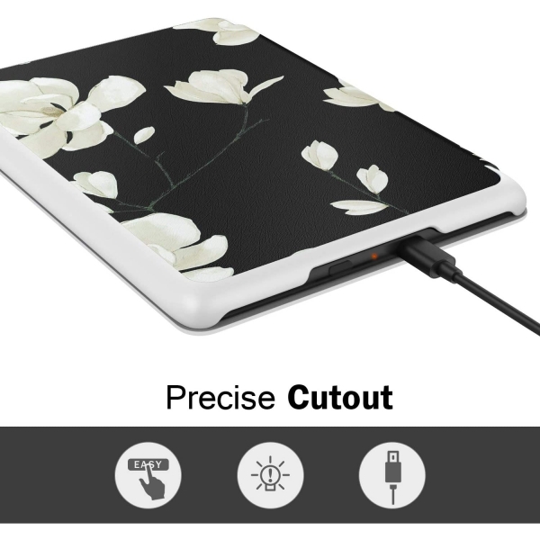 MoKo Kindle Paperwhite Klf (6 in)(10.Nesil)-Black White