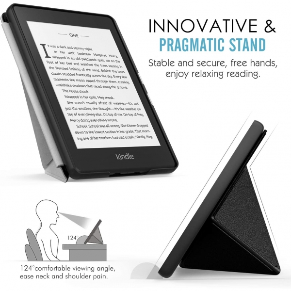 MoKo Kindle Paperwhite Standl Klf (6 in)-Black