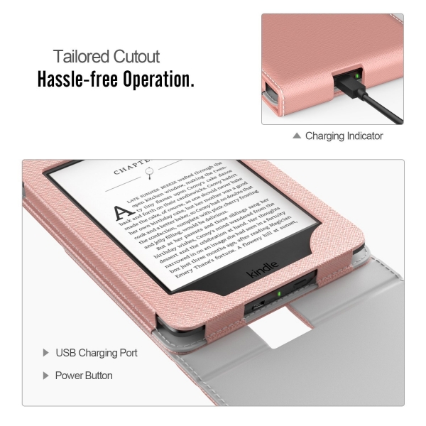 MoKo Kindle E-Reader Stand Klf (10.Nesil)-Rose gold