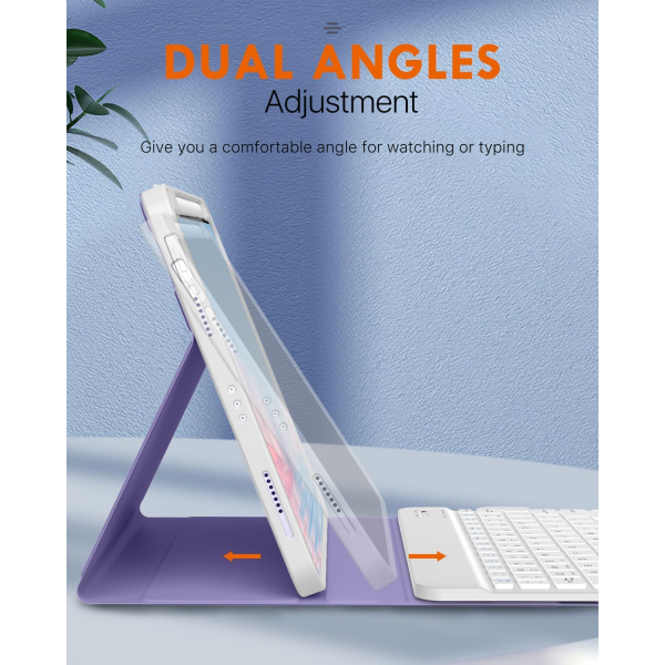 MoKo Klavyeli iPad Air 6.Nesil K�l�f (11 in�)-Taro Purple