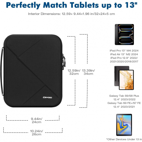MoKo 360 Korumal Tablet antas(13 in)-Black