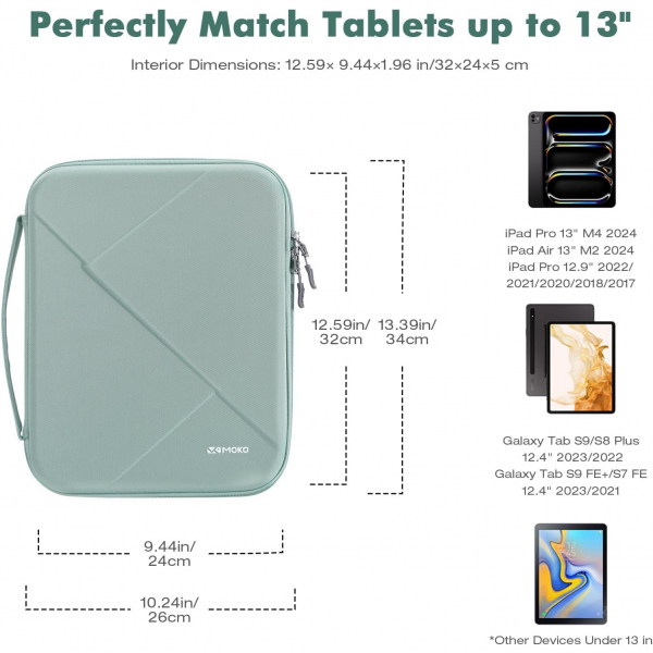 MoKo 360 Korumal Tablet antas(13 in)-Bodhi Green 