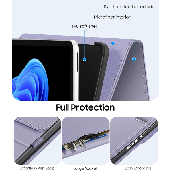 Fintie Microsoft Surface Pro 12 ok Al Klf -Lilac Purple 