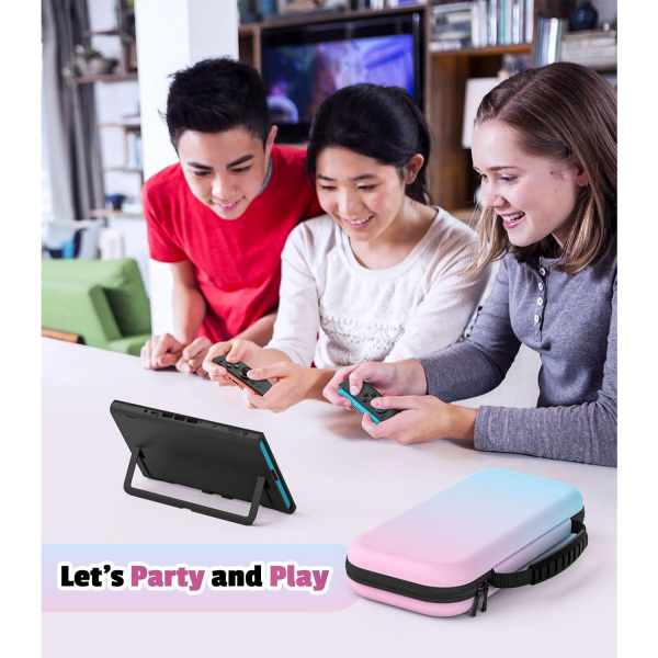 MoKo Nintendo Switch 2 Uyumlu anta-Blue Pink