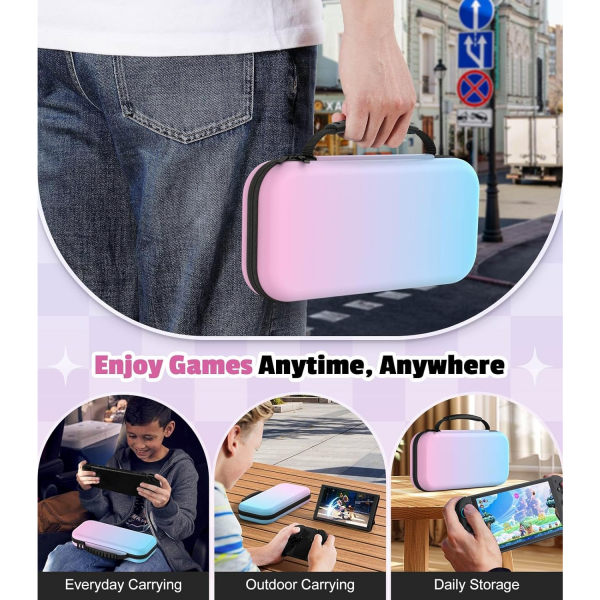 MoKo Nintendo Switch 2 Uyumlu anta-Blue Pink
