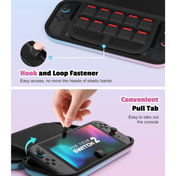MoKo Nintendo Switch 2 Uyumlu anta-Blue Pink