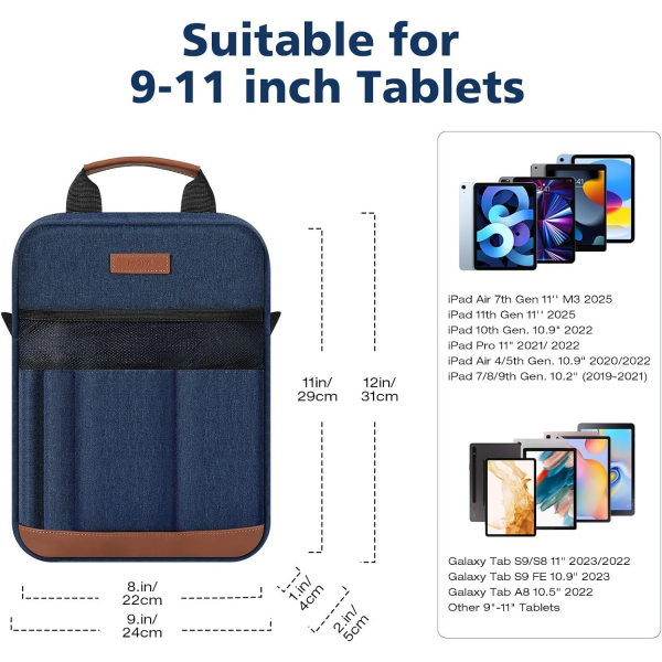 MoKo Omuz Askl Tablet antas (9-11 in)-Indigo