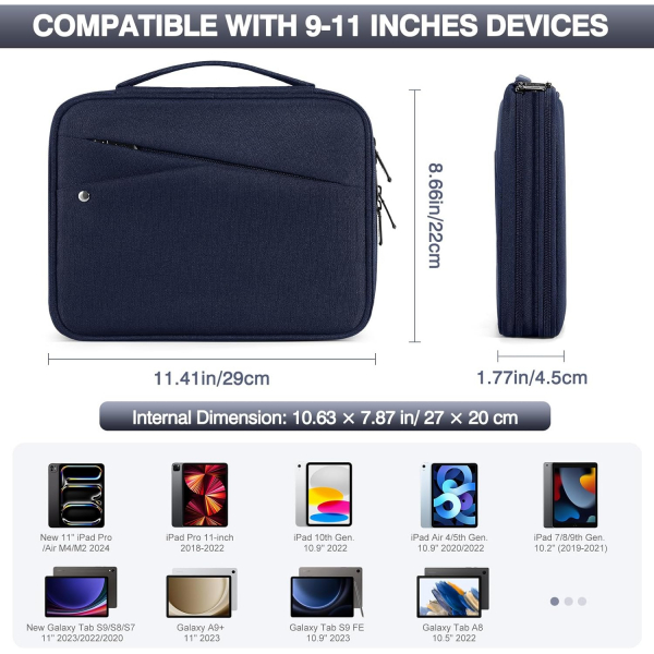 MoKo ift Katmanl Tablet antas (9-11 in)-Indigo