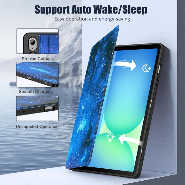 MoKo Samsung Galaxy Tab S10 FE Standl Klf -Blue Starry Sky 