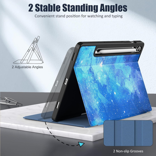 MoKo Samsung Galaxy Tab S10 FE Standl Klf -Blue Starry Sky 