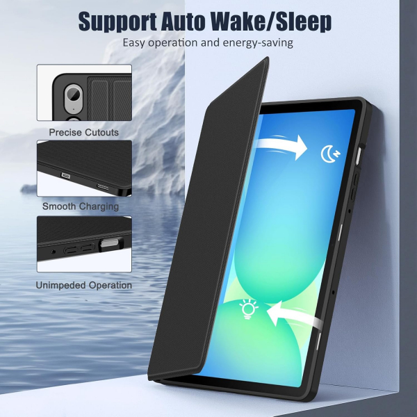 MoKo Samsung Galaxy Tab S10 FE Standl Klf -Denim Black 